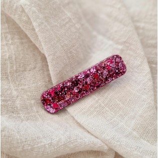 Mini barrette résine Purple/pink