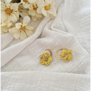 Boucles d'oreilles Flowers jaune/or