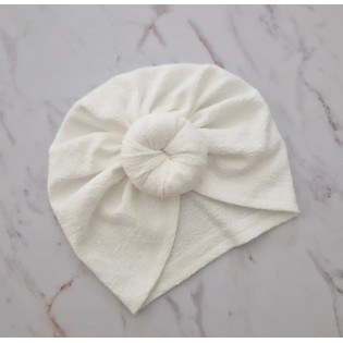 Turban blanc cassé