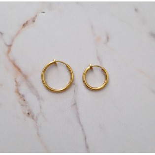 Créoles oreilles non percées 20 mm et 16 mm