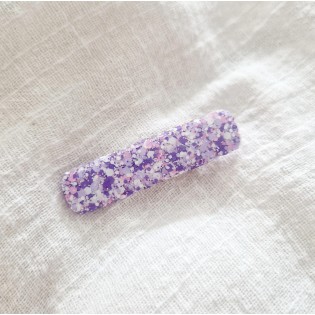 Mini barrette résine barre pink/purple pastel