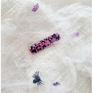 Mini barrette résine barre pink/black