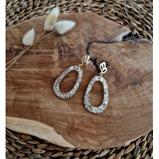 Boucles d'oreilles Alice champagne