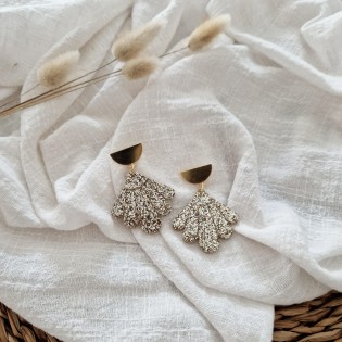 Boucles d'oreilles Louise champagne